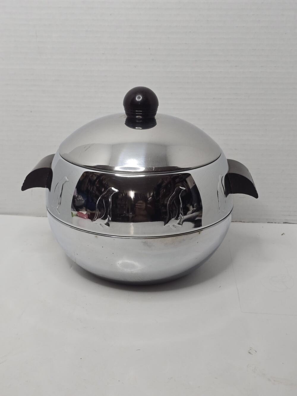 West Bend Penguin Vintage Hot Cold Server Ice Bucket  with Bakelite Handle